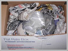heavy scrap carbide for recycling in usps flat rate box - properly packaged